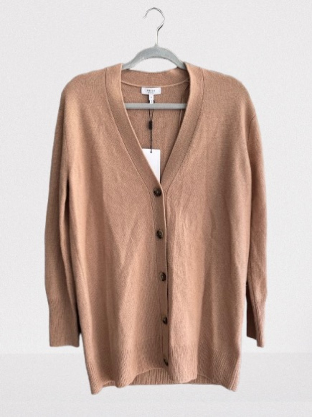 Reiss Kelis Cashmere Blend Cardigan - Camel